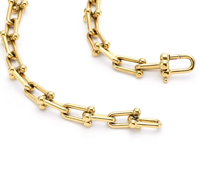 Horseshoe Link Necklace | Gold, Rose Gold or Steel | Premium 316L Stainless Steel