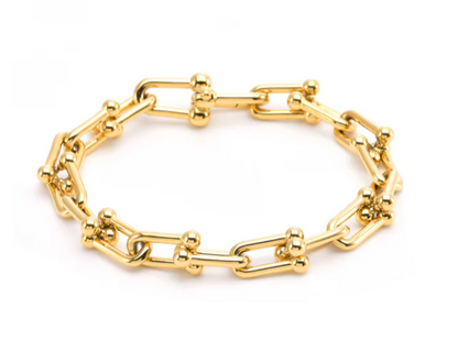 Horseshoe Link Bracelet | Gold, Rose Gold or Steel | Premium 316L Stainless Steel