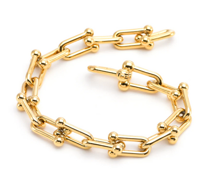 Horseshoe Link Bracelet | Gold, Rose Gold or Steel | Premium 316L Stainless Steel