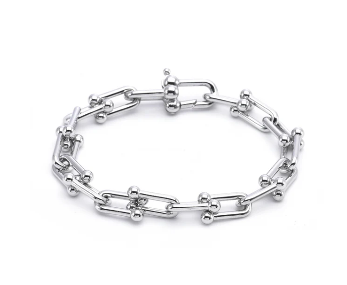 Horseshoe Link Bracelet | Gold, Rose Gold or Steel | Premium 316L Stainless Steel