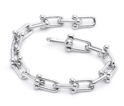 Horseshoe Link Bracelet | Gold, Rose Gold or Steel | Premium 316L Stainless Steel