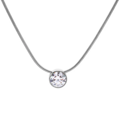 Coil Solitaire Pendant Necklace | 1CT | Premium 316L Stainless Steel