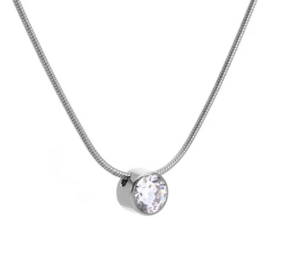 Coil Solitaire Pendant Necklace | 1CT | Premium 316L Stainless Steel