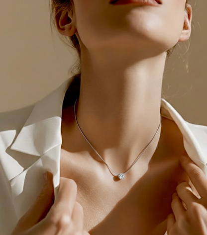 Coil Solitaire Pendant Necklace | 1CT | Premium 316L Stainless Steel