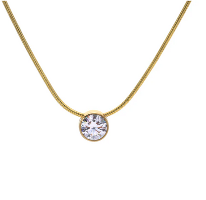 Coil Solitaire Pendant Necklace | 1CT | Premium 316L Stainless Steel