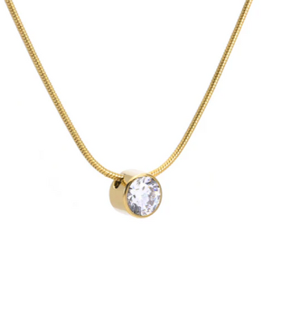 Coil Solitaire Pendant Necklace | 1CT | Premium 316L Stainless Steel