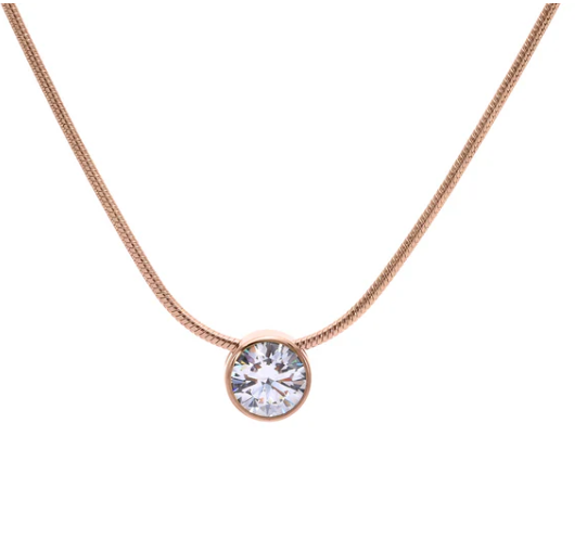 Coil Solitaire Pendant Necklace | 1CT | Premium 316L Stainless Steel