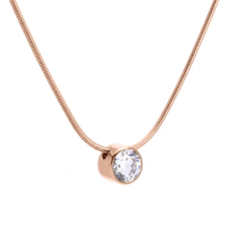 Coil Solitaire Pendant Necklace | 1CT | Premium 316L Stainless Steel