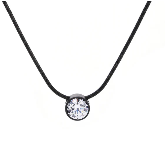 Coil Solitaire Pendant Necklace | 1CT | Premium 316L Stainless Steel