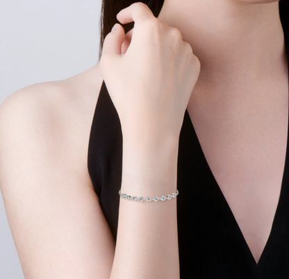 Moissanite Celeste Station Bracelet | 0.9CT | 950 Platinum Sterling Silver | Certificate Included