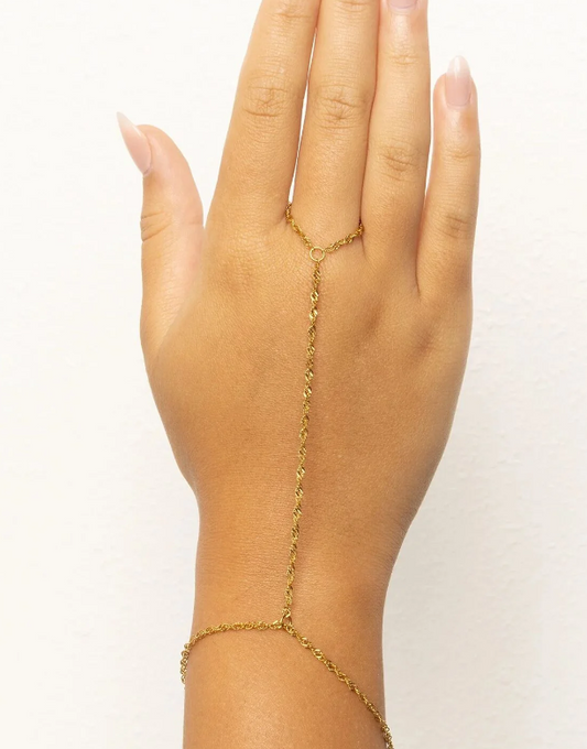 Singapore Hand Chain Bracelet | Gold or Steel | 316L Stainless Steel