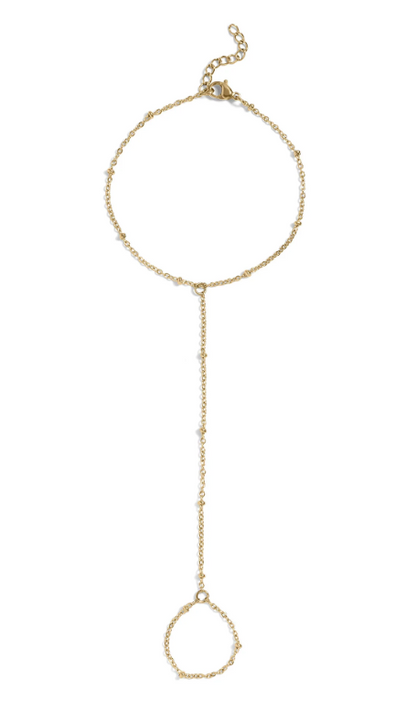 Station Hand Chain Bracelet | Gold or Steel | 316L Stainless Steel