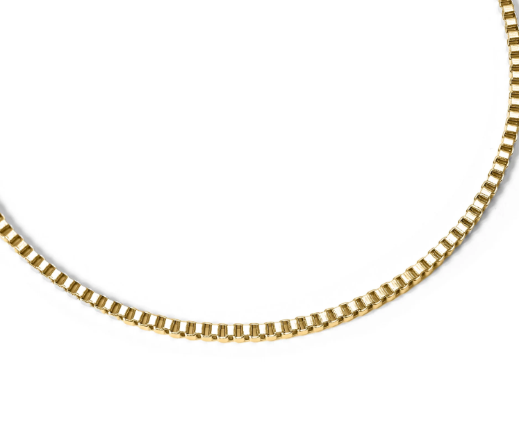 Box Chain Necklace | 1.5MM | Gold, Rose Gold or Steel | 316L Stainless Steel