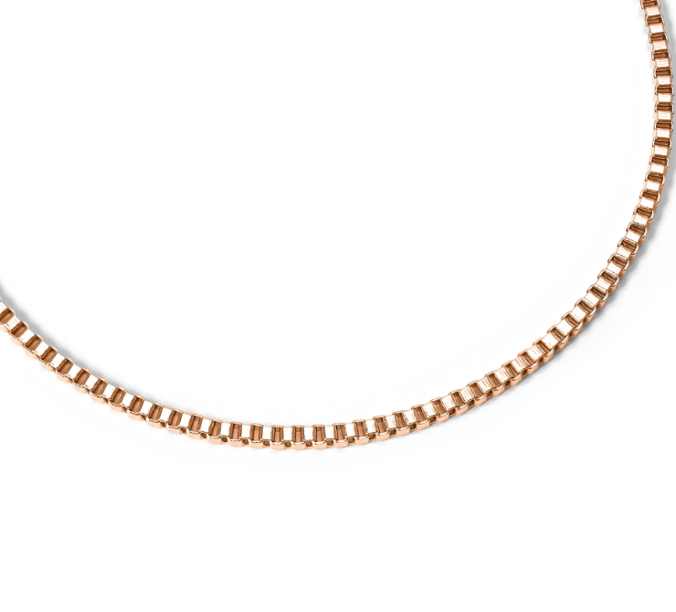 Box Chain Necklace | 1.5MM | Gold, Rose Gold or Steel | 316L Stainless Steel