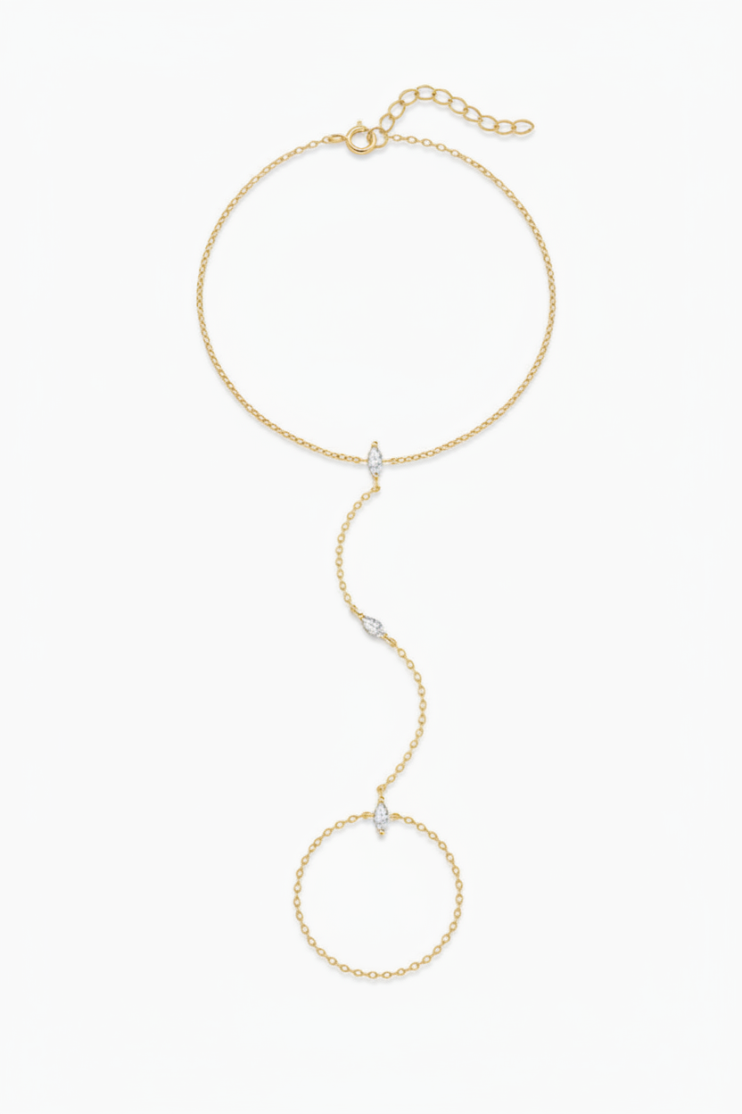 Marquise CZ Hand Chain | S925 Sterling Silver