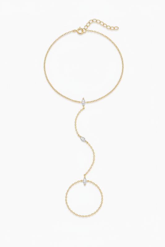 Marquise CZ Hand Chain | S925 Sterling Silver