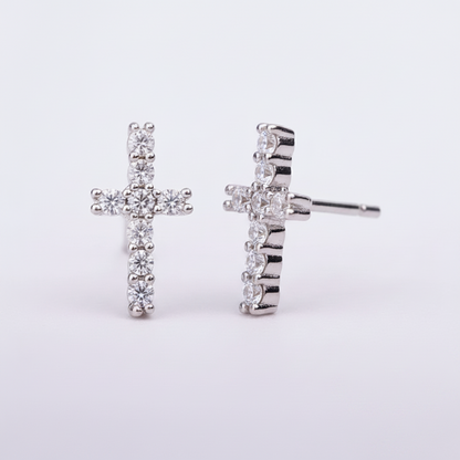 Dainty CZ Cross Piercing Stud | SOLD EACH | 316L Stainless Steel