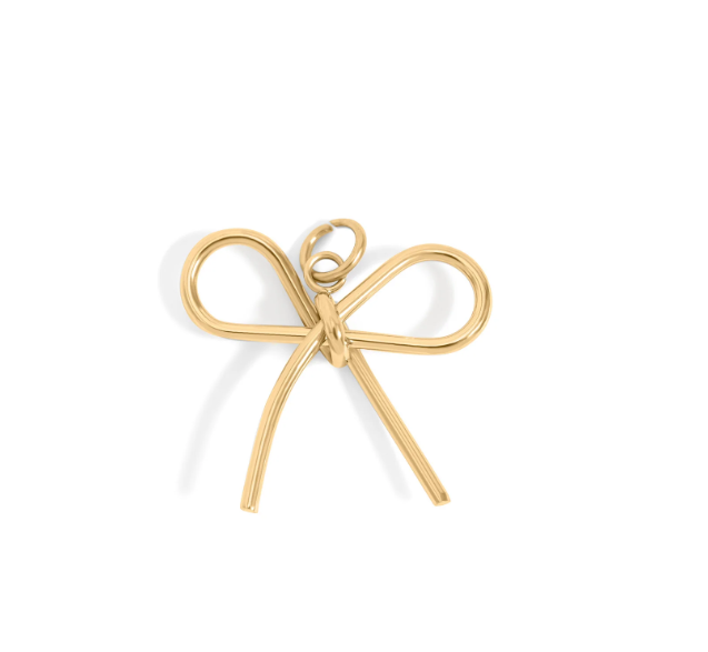 Bow Charm | 20MM | 18K Gold PVD or Steel | 316L Stainless Steel