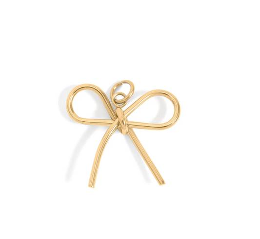 Bow Charm | 20MM | 18K Gold PVD or Steel | 316L Stainless Steel