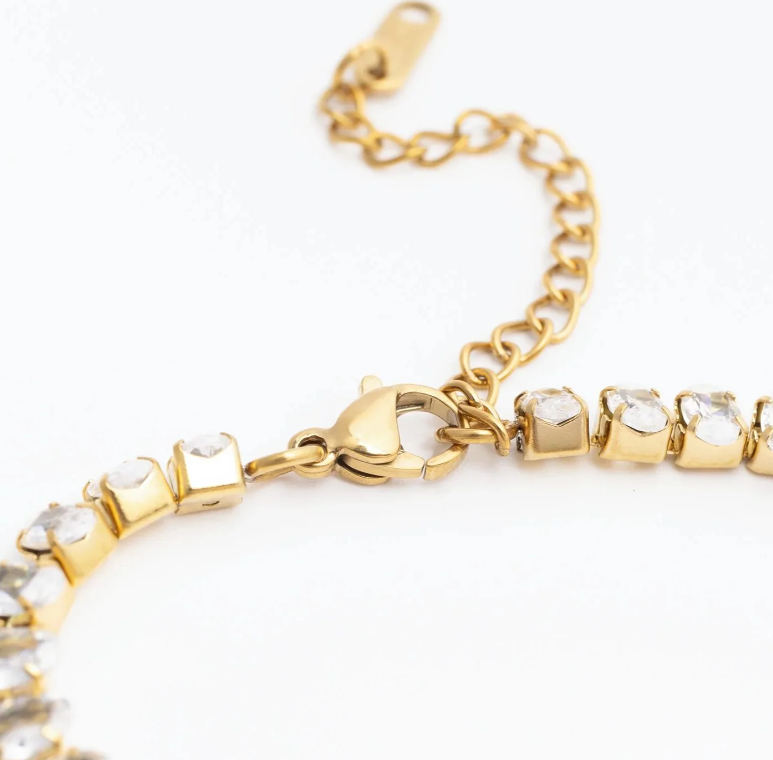 Oval CZ Tennis Bracelet | 5MM | 18K Gold PVD or Steel | 316L Stainless Steel