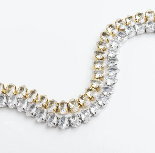 Oval CZ Tennis Bracelet | 5MM | 18K Gold PVD or Steel | 316L Stainless Steel