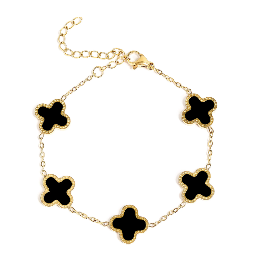 Clover Charm Bracelet | 13MM | 18K Gold PVD | 316L Stainless Steel
