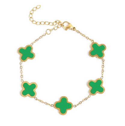 Clover Charm Bracelet | 13MM | 18K Gold PVD | 316L Stainless Steel