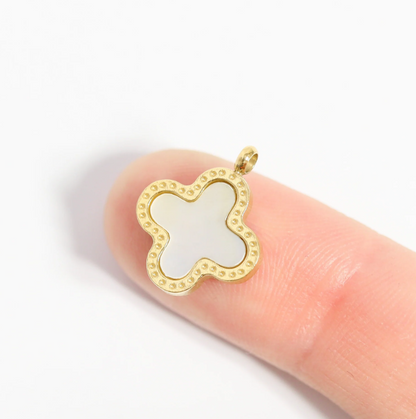 Clover Charm | 13MM | 18K Gold PVD | 316L Stainless Steel