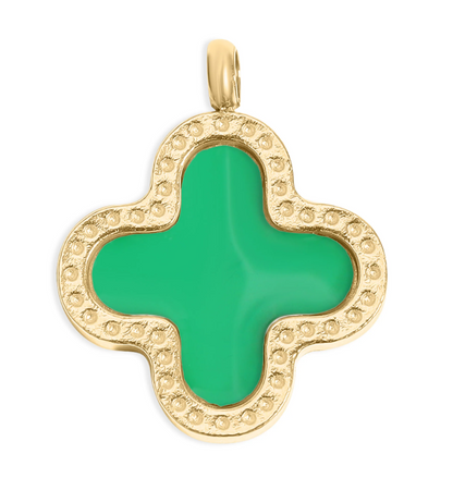 Clover Charm | 13MM | 18K Gold PVD | 316L Stainless Steel