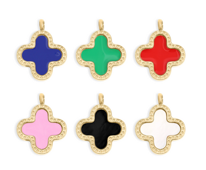 Clover Charm | 13MM | 18K Gold PVD | 316L Stainless Steel