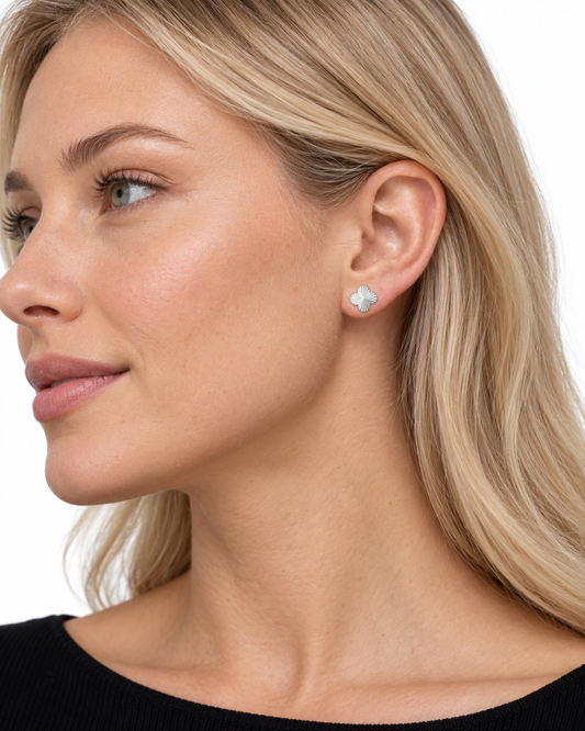 Clover Starburst Earring | 18K Gold PVD or Steel | 316L Stainless Steel