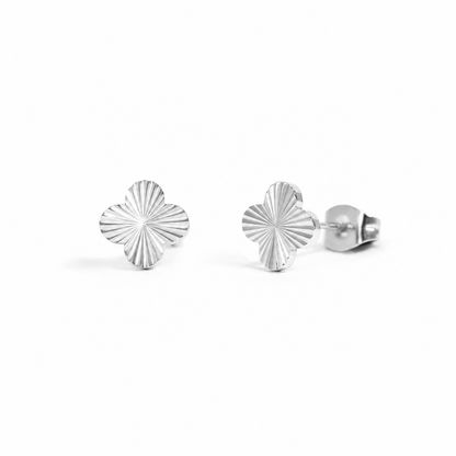Clover Starburst Earring | 18K Gold PVD or Steel | 316L Stainless Steel