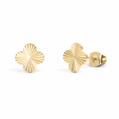 Clover Starburst Earring | 18K Gold PVD or Steel | 316L Stainless Steel