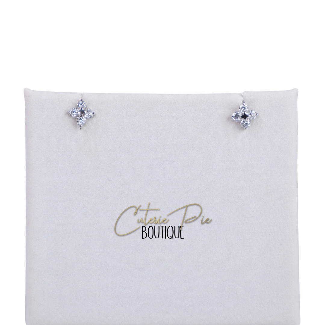 Lab-Grown Diamond Bloom | Flower Stud Earrings | 5MM | Rhodium-Plated Sterling Silver | Certificate Included
