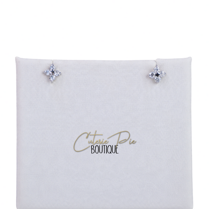 Lab-Grown Diamond Bloom | Flower Stud Earrings | 5MM | Rhodium-Plated Sterling Silver | Certificate Included