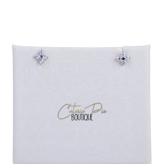 Lab-Grown Diamond Bloom | Flower Stud Earrings | 5MM | Rhodium-Plated Sterling Silver | Certificate Included