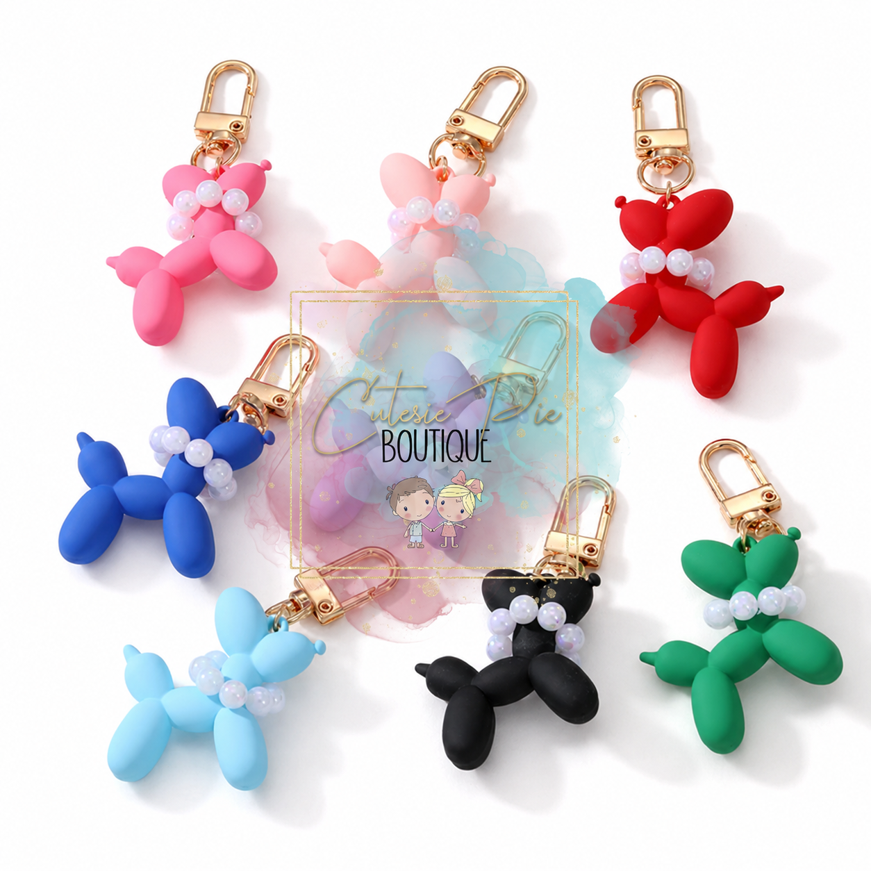 Pearl Balloon Dog | Bag Charm & Keychain Accessory