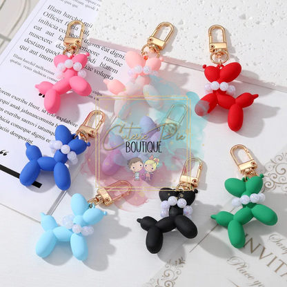 Balloon Dog Keychain - Bag Charm - Puppy Keychain - Balloon Animal