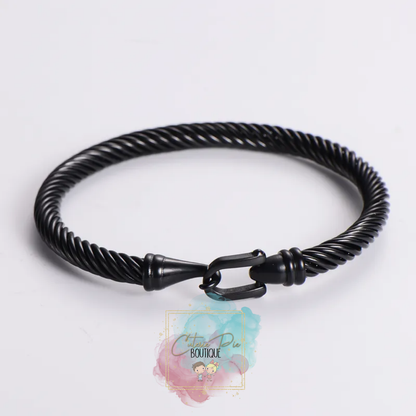 Buckle Cable Bracelet - Stainless Steel Plated