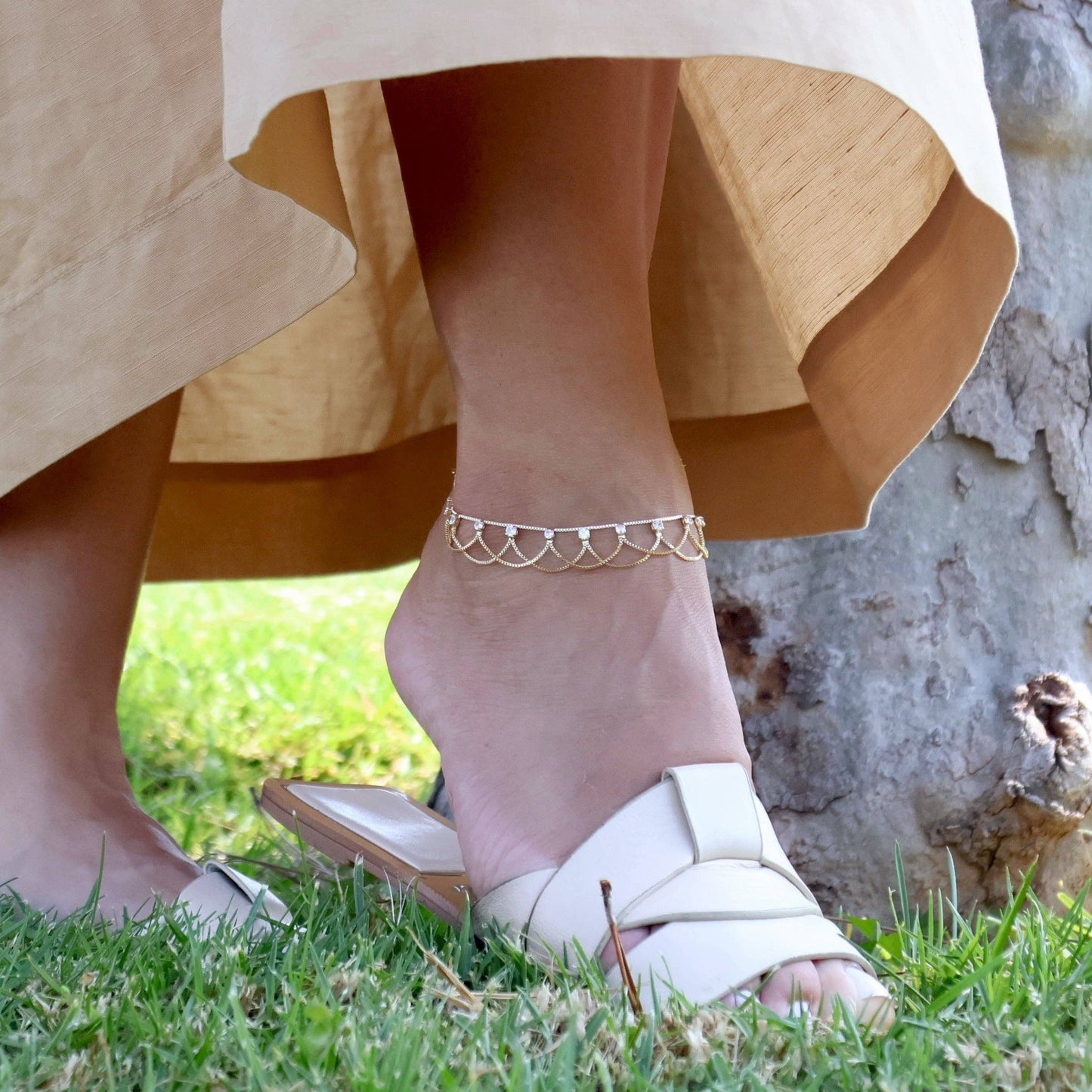 Bali Lace Anklet | 18K Gold Filled