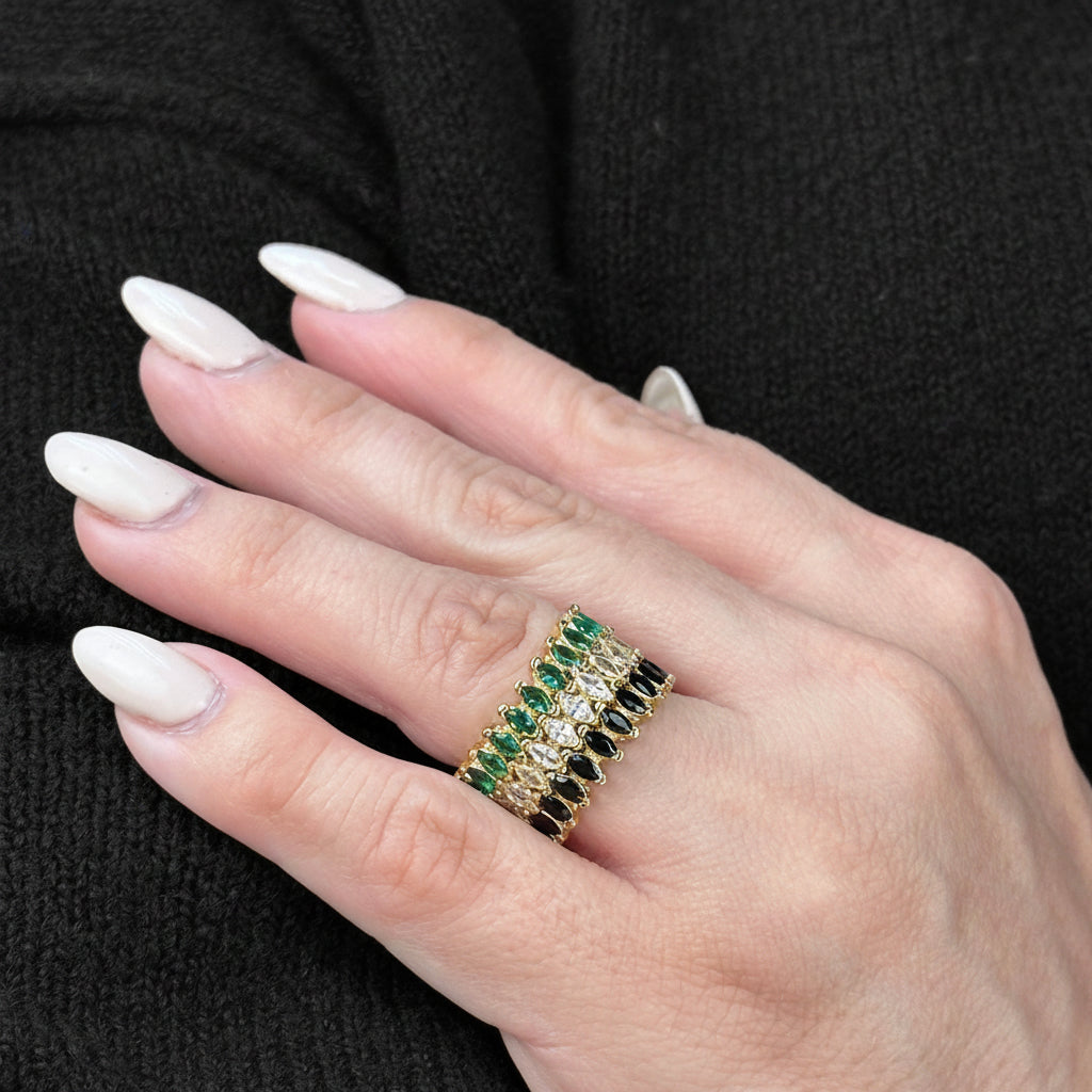 Cutesie Marquise Eternity Ring | 5MM | 18K Gold Filled