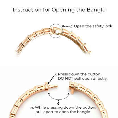 PREMIUM GOLD PLATED - BRACELET - TAPERED SCALE BANGLE