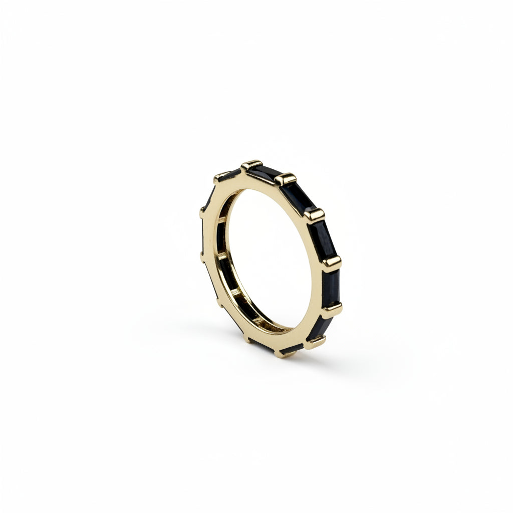 GOLD FILLED - RING - CZ BAGUETTE BAND