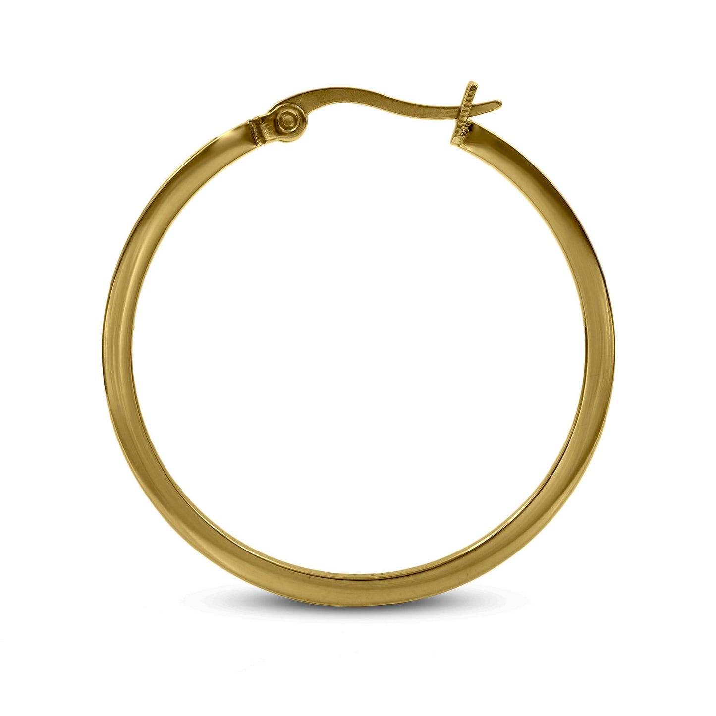 PREMIUM STAINLESS STEEL - EARRINGS - MEDIUM HOOP 42 PAVE 30MM