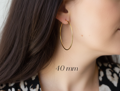 GOLD FILLED - EARRINGS - CUTESIE EVERYDAY ENDLESS HOOP