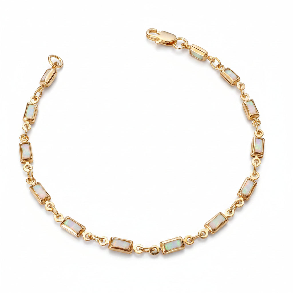 GOLD FILLED - BRACELET - CUTESIE OPAL BAGUETTE