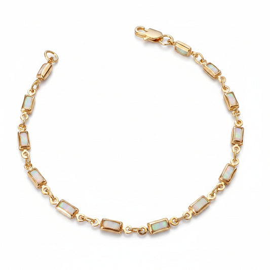 GOLD FILLED - BRACELET - CUTESIE OPAL BAGUETTE