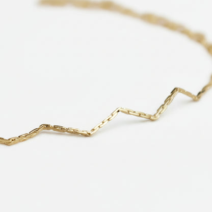 Zig Zag Anklet | 1MM | 18K Gold Filled