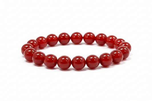 10mm Carnelian | Natural Crystal Stretch Bracelet