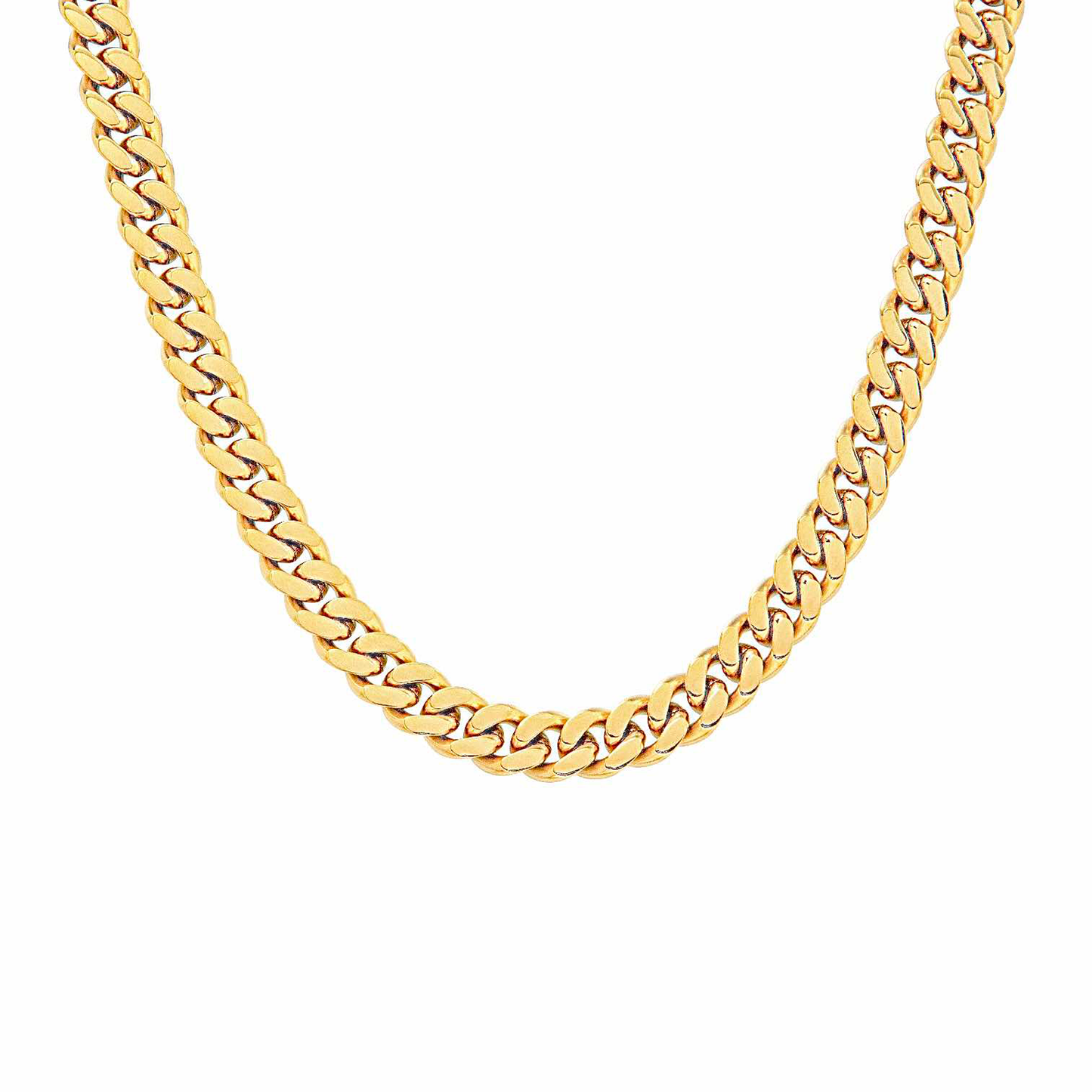 Premium Stainless Steel | 8MM Cuban Link Necklace | Gold